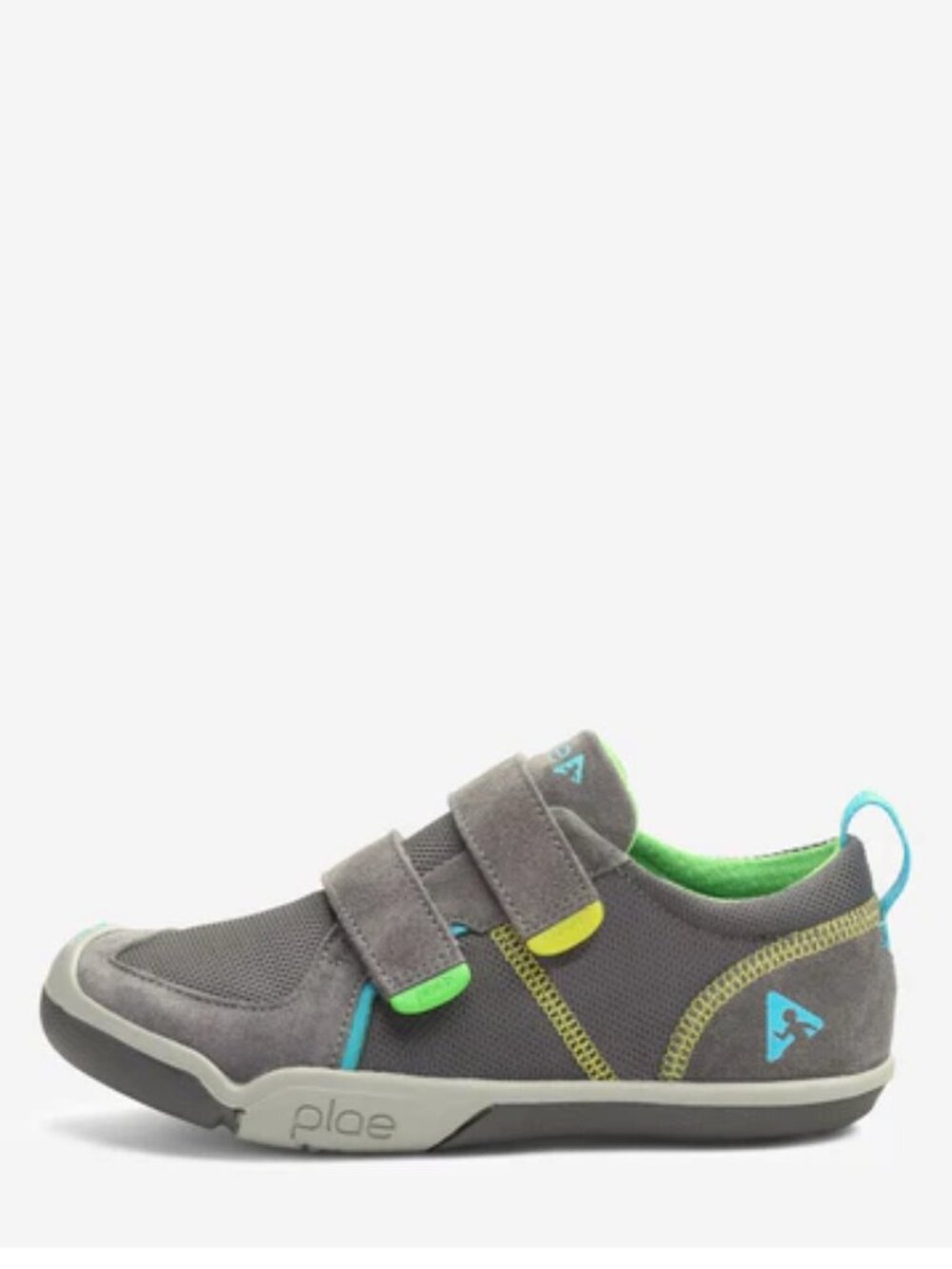 PLAE Ty Sneakers Steel Gray Mesh Suede - Kids Size 13.5